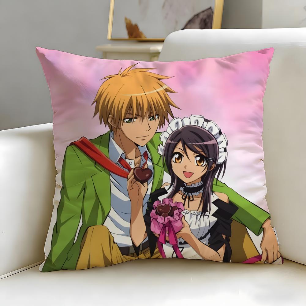 classic anime Maid Sama! Cushion Cover Soft & Easy-Wash Pillow Case – Versatile for Couch, Bed, Travel and Office
