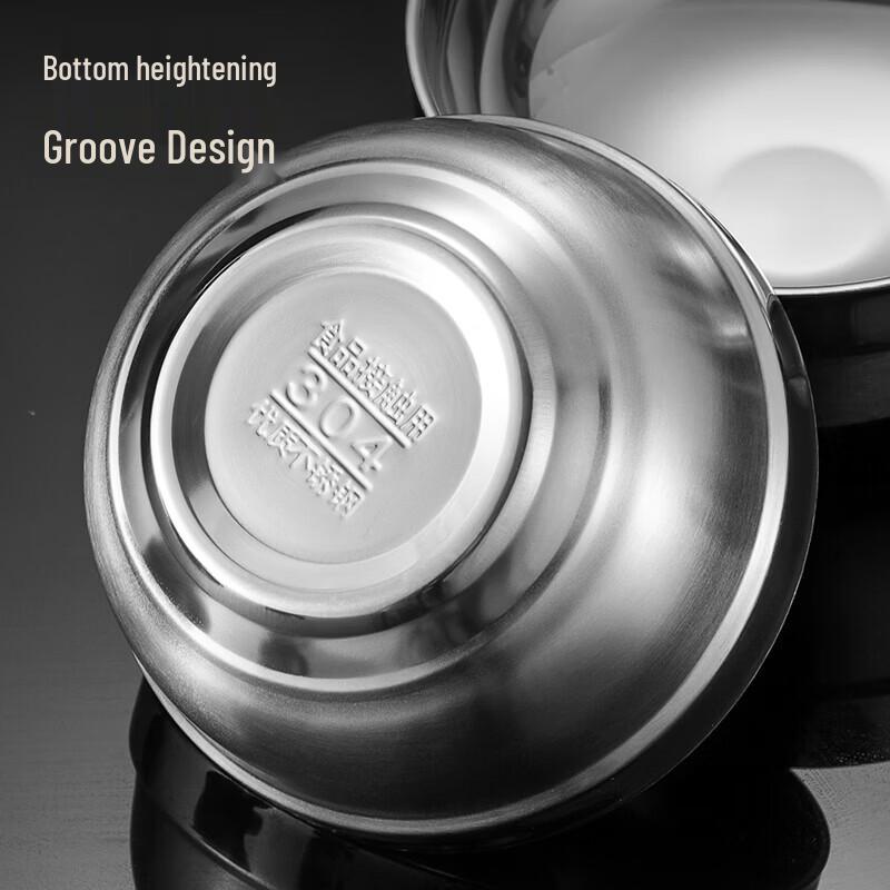 Sikaizhuo 304 Stainless Steel Double-Layer Insulated Bowl