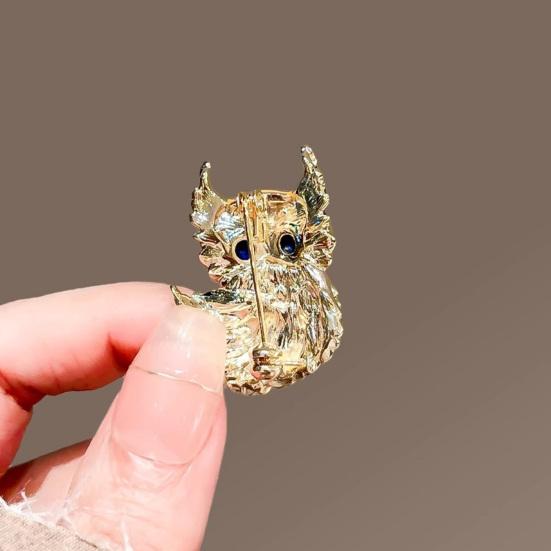 Women Brooch Enamel Colored Painting Owl Design Lapel Pin Smooth Edges Scarf Badge Clothing Bags Accessories