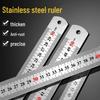 Premium Stainless Steel Double-Sided Ruler for Drafting and Measuring