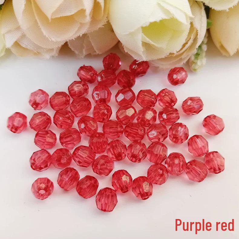 Transparent 6MM Faceted Acrylic Beads for DIY Crystal-Like Ornaments and Curtains