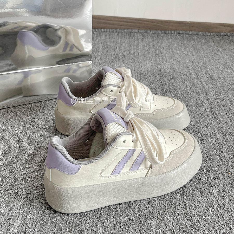 Thick-soled heightening little white shoes women's 2025 spring and summer new retro soft baseplate shoes casual versatile sports moral training shoes