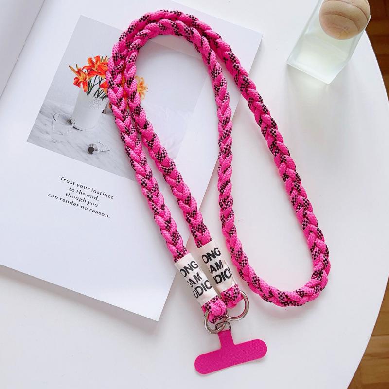 Crossbody Phone Lanyard: Three-Strand Braided Rope, Anti-Lost & Anti-Theft, Sturdy Climbing Rope Shoulder Strap for Outdoors.