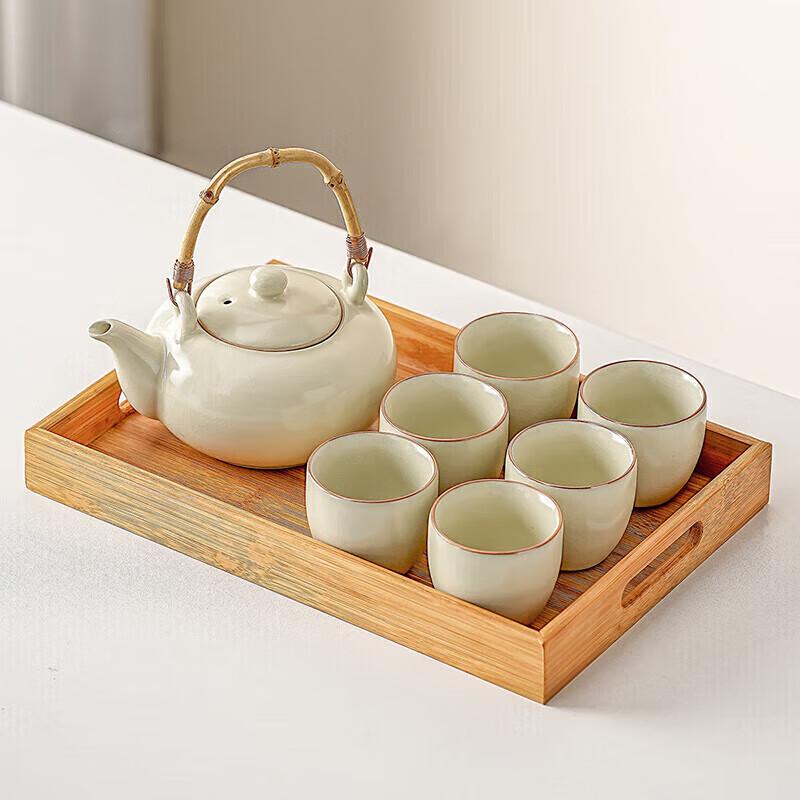 

Elegant Ru Kiln Ceramic Kung Fu Tea Set