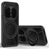 For Honor Magic7 Pro 5G Case Magnetic Kickstand Hollow Heat Dissipation Silicone+PC+Metal Bumper Phone Cover