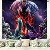 Wolf Art Wall Tapestry Aesthetic Wall Hanging Printed Fabric Blanket Decorative Tapestries for Bedroom Living Room Home Decor