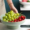 Fruit Dish Round Drain Fruit Basket Modern Style Container for Kitchen Counter Table Centerpiece