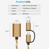 Type-c Android To Usb 2-in-1 OTG Data Cable For Mobile Phone Tablet Data Transmission Adapter Cable