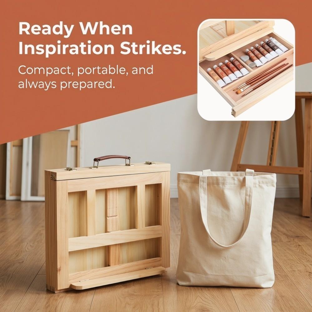 with Drawer Art Support Rack Folding Painting Stand Desktop Sketch Holder Daily Hobby Creation