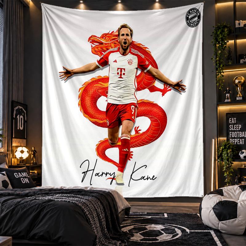 Wall Hanging Tapestry Harry Kane Print Cloth for Living Room Bedroom Home Decor