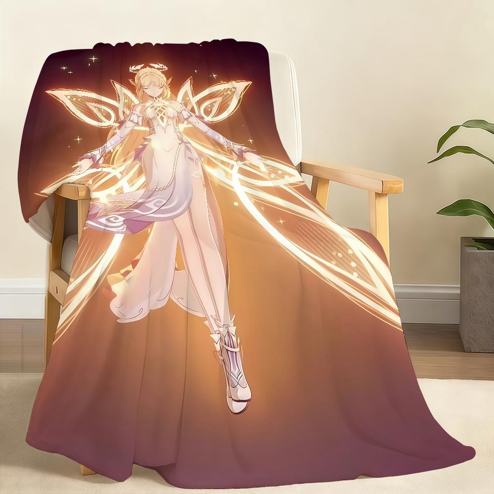 Nicole Reeyn Genshin Impact Blanket Soft Throw Blanket for Home Bedroom Bed Sofa Picnic Travel Office Rest Cover Blanket Gift