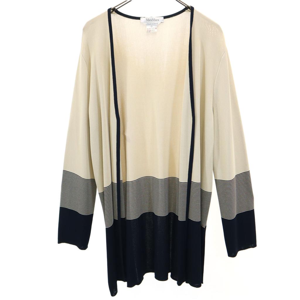 MAX MARA made in Italy Long sleeve knit cardigan L Beige Women Used