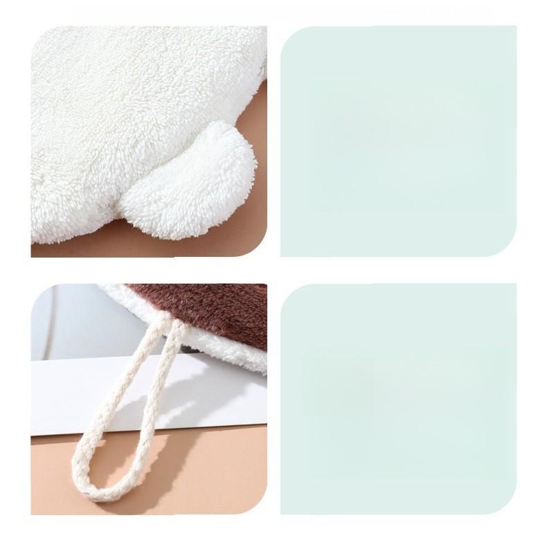 Hand Towel Can Be Hung Up Water Absorbing Quick Drying Household Bathroom Hand Towel Cartoon Hand Towel Quick Drying Multi Functional Towel