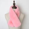 Winter Faux Rex Rabbit Fur Whole Skin Scarf Women Double-Sided Plush Thickened Warm Cross Neck Wrap Fur Collar Shawl