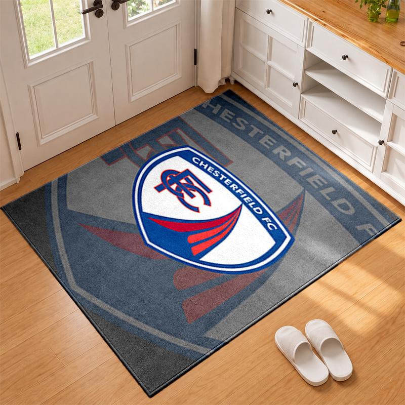 Chesterfield F.C Carpet Door Mat for Living Room or Bedroom Protective Mat Under Chair Office Decoration Christmas Gift Birthday Present