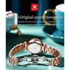 OLEVS Women's Dress Watch Rose Gold Stainless Steel Waterproof Quartz Date Diamond Small Size Fashion Analog Dial Multiple Colors
