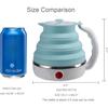 Travel Foldable Electric Kettle, Collapsible Electric Kettle Food Grade Silicone Small Pot Boiling water,Dual Voltage 600ml