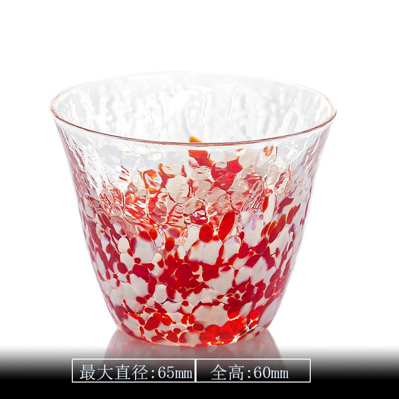 Colorful Japanese Liquor Glasses Glass Mini Sake Cups Refreshing Plum Wine Tea Glasses Small Glass Wine Cp 1PCS