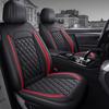 All-Season Universal Leather Car Seat Cover with Diamond Design - Breathable & Durable for Five Seats