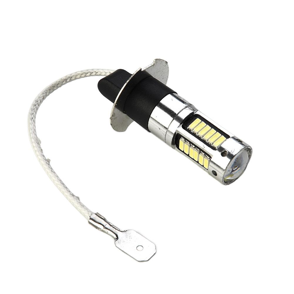 2pcs Car H3 LED Fog Lights High Power Lamps Daytime Running Light Bulbs Super Bright Canbus 6000K White Lamp Bulbs 7