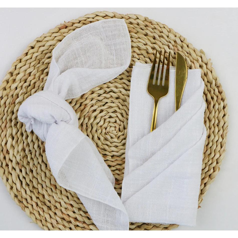 50PCS Cotton Sewing Cloth Napkins,50x50cm Durable Sage green Table Napkin, for Wedding Kitchen Party Birthday Decoration