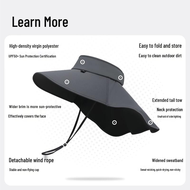 MISSION Men's Outdoor UV Sun Visor with Wide Brim