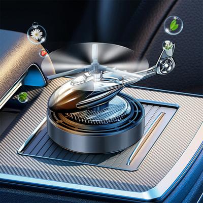 Helicopter Car Air Freshener Essential Oil Diffuser Creative Shape Solar Powered Rotating Airplane Car Freshener Ornament