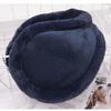 Men's Plus Velvet Thick Plush Winter Ear Warmers with Solid Color Rear-Worn Design for Cold Protection