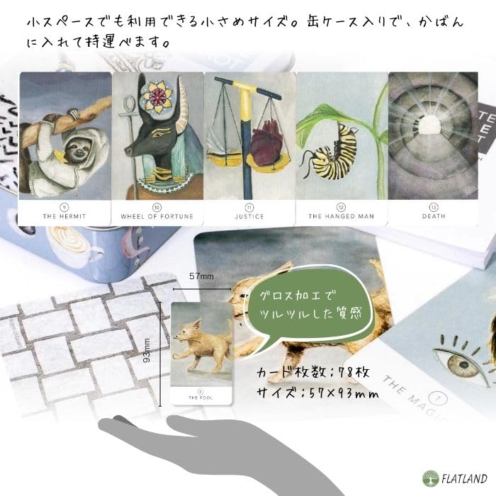 White Sage Tarot In a Tarot Reading Japanese 78 Tarot Mini Size Tin, Instructions, Instructions, Authentic, Cards,