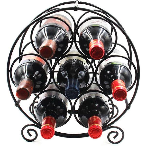 Simple Wine Rack Wrought Iron Wine Rack Bar Display Rack Household Wine Bottle Decor
