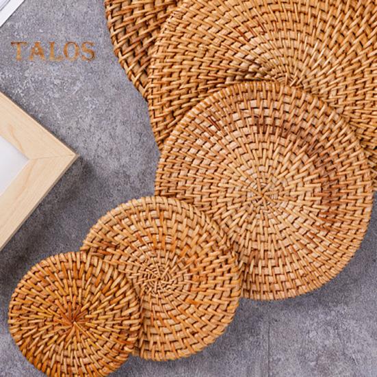 Dinner Pad Lightweight Wide Application Eco-friendly Unique Round Shape Visual Effect Cup Coaster for Restaurant