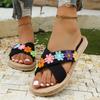 Fashion Women Slippers Colorful Flower Flat Slippers Flip Flops Fashion Summer Shoes Women Comfort Non Slip Beach Sandals Slides Women