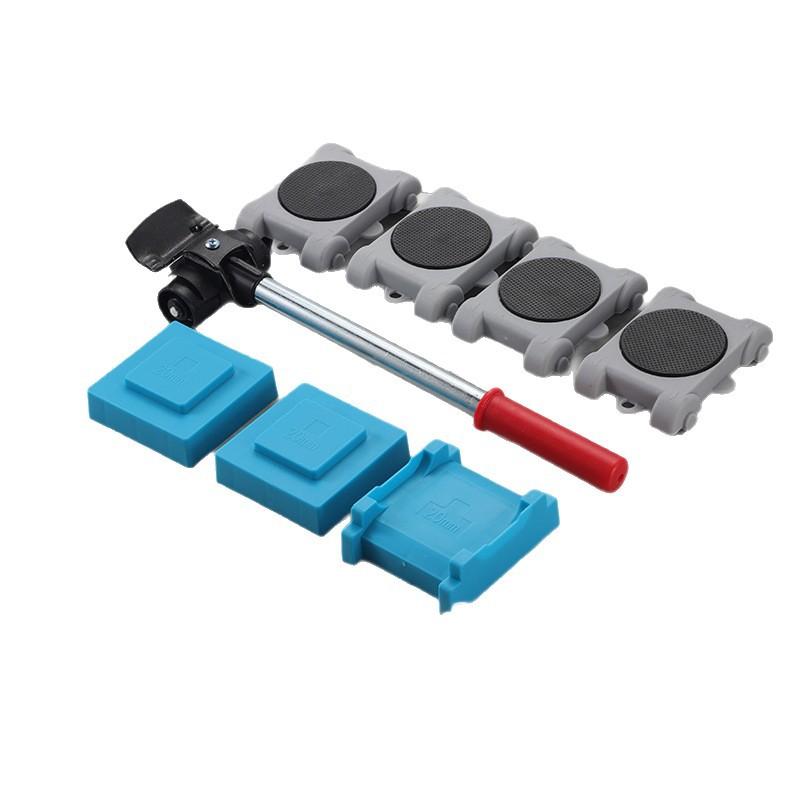 5 8Pcs Duty Furniture Lifter Roller Set with Wheel Bar for Easy Appliance Moving Sofa Bed Home Living Room