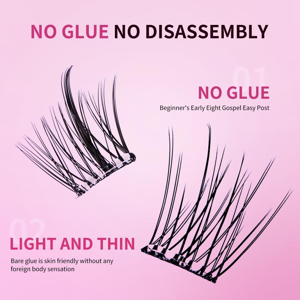 DIY Glue Free False Eyelashes Segmented Individual Cluster Eyelashes Cosplay Party