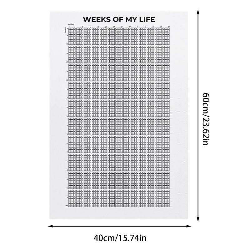 4000 Inspirational Life Decoration Wall Weeks Calendar Classic Motivational Quotes Life In Weeks Poster For Bedroom Kitchen
