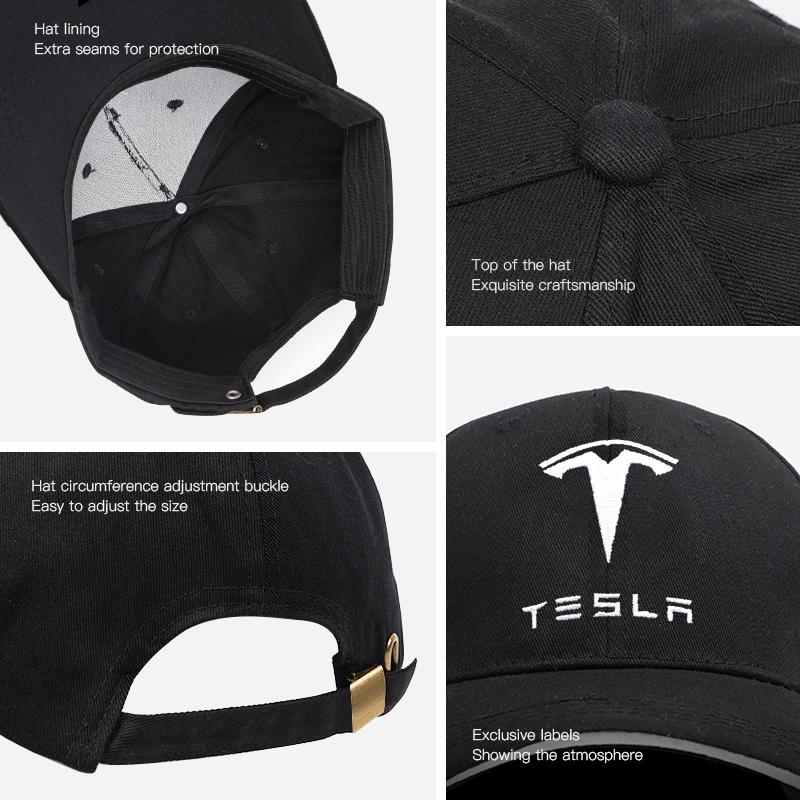 Baseball Caps Spring Summer Sport Cap Solid Hip Hop Hat For Tesla Model 3 Y S X Cybertruck Juguete Roadster/Adjustable Headgear