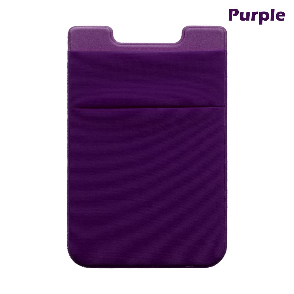 Elastic Adhesive Sticker Unisex Credit Cards Pouch Card Sleeve ID Card Holder Cellphone Pocket