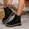 Neue Damen-Herbst-Chelsea-Ankle Boots im britischen Stil aus Wildleder, modische, vielseitige kurze Lederstiefel