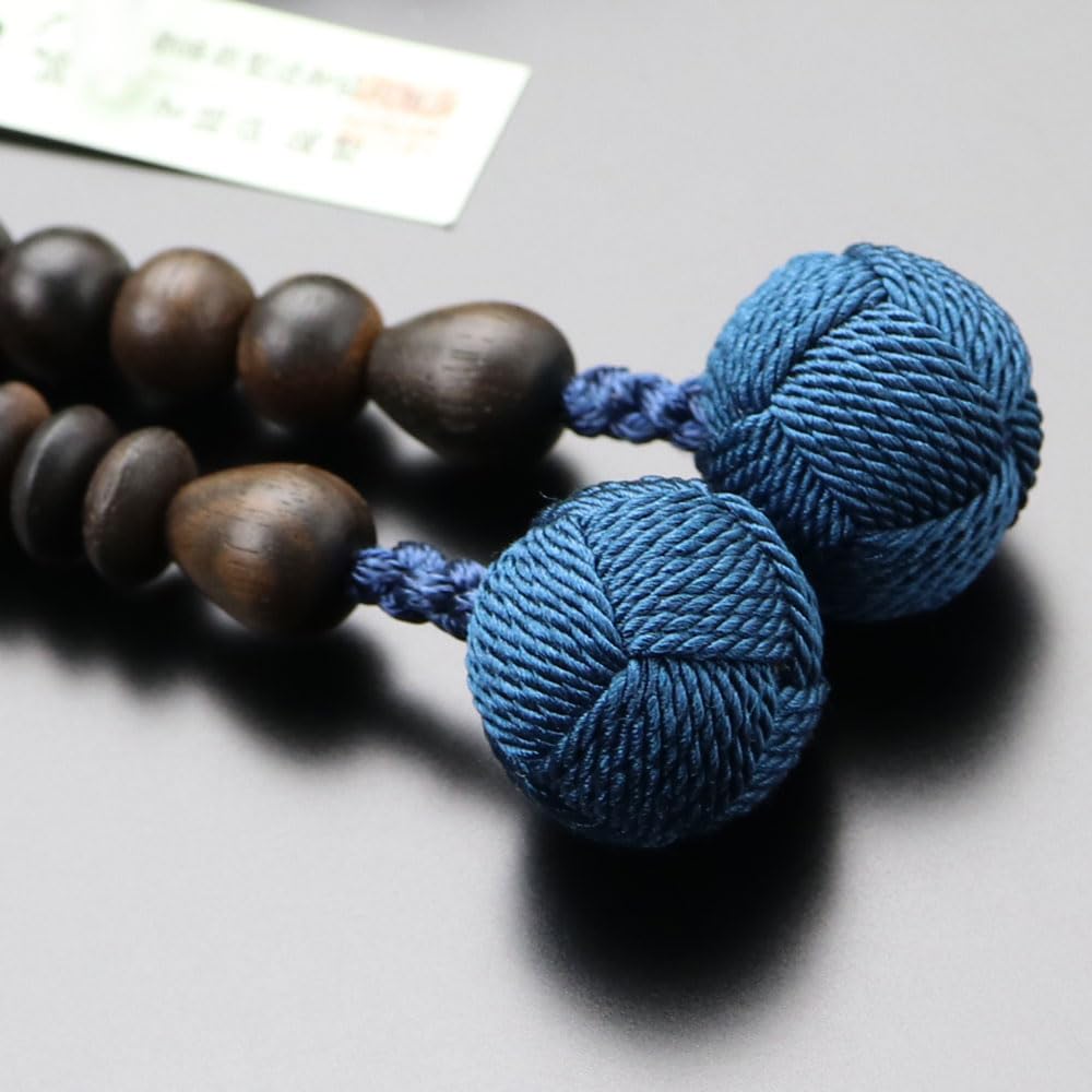 Jodo-sekt bønneperler for menn Jodo stripete ibenholt Namiring sanskrit Tenbo bønneperler Kyoto bønneperler Kyoto naturlig tre Trebegravelser Begravelser