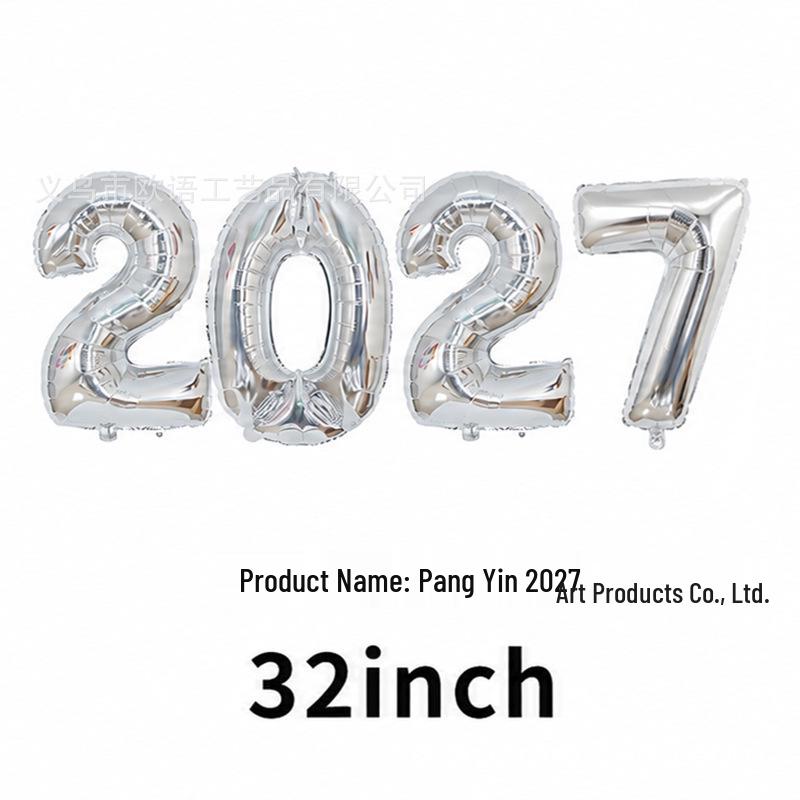 2026 Large Foil Number Balloons Set: 32'' & 40'' for New Year's Celebrations