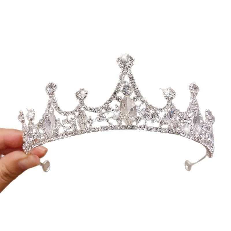 Birthday Rhinestone Crown Headband Princess Tiara Bride Wedding Crown Adult Headband Diamond Children