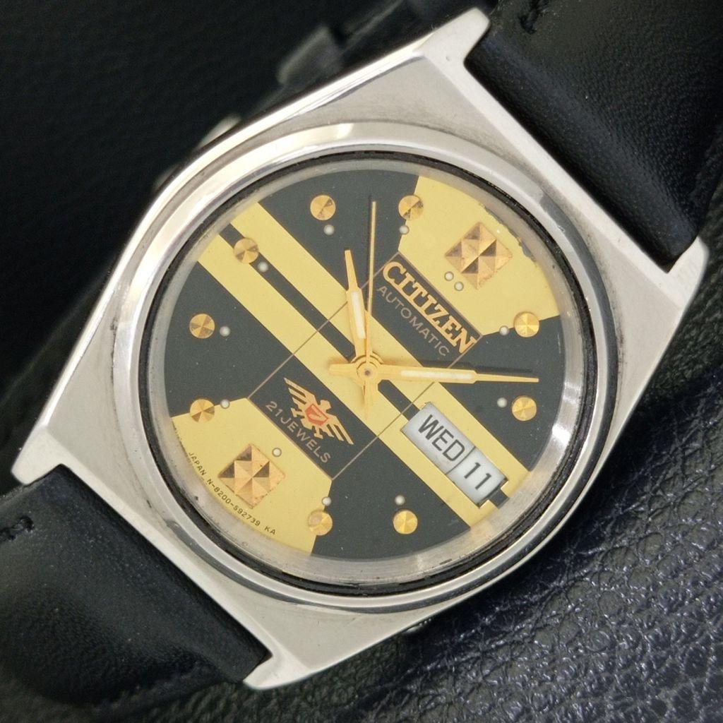 

CITIZEN AUTOMATIC 8200 VINTAGE JAPAN MENS ORIGINAL DIAL WATCH a702155-5 R208-a702155