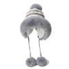 Autumn and Winter Cute Bear Fur Ball Plush Knitted Hat for Women Korean Style Ins Thickened Warm Ear Protection Cold Proof Woolen Hat