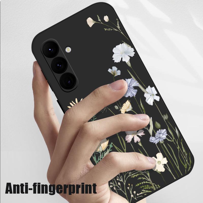 Blumengedrucktes Lanyard-Case für Samsung Galaxy S25 Ultra S24 S23 S22 Plus S21 FE A15 A16 A35 A36 A54 A55 A56 5G Stoßfestes Weiches TPU Silikon Case