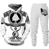 Spring Autumn 3D Printed Fierce Eagle Pattern Hoodies Sweatshirt Men's Sweatpants Set Unisex Tracksuit Fashion Men Clothing Suit