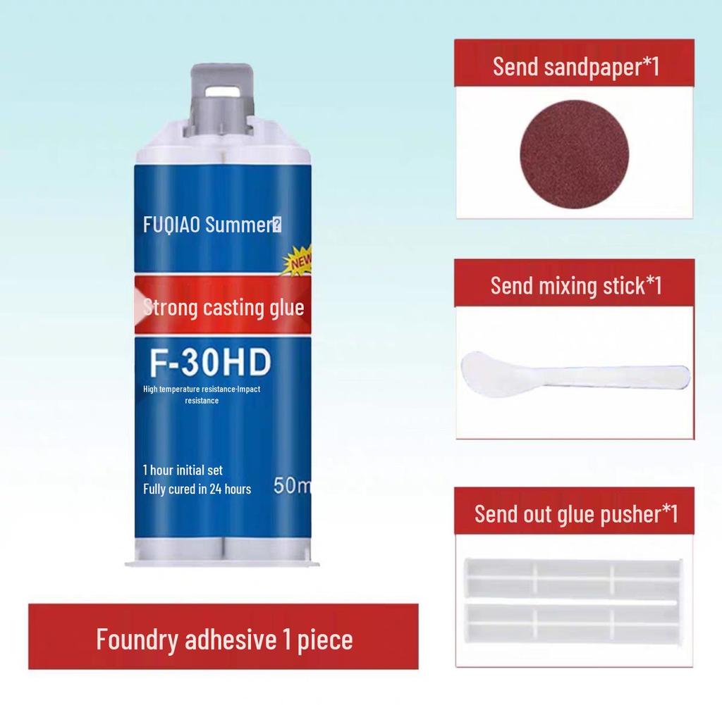 High-Temp Welding Glue, AB Glue, Waterproof Oil Tank Adhesive, Metal Repair Agent for Stainless Steel & Iron Radiators