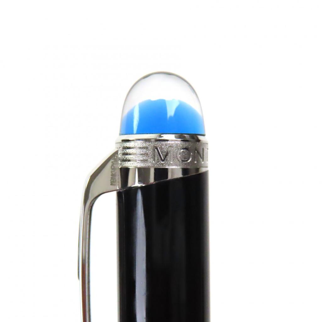 Excellent MONTBLANC Ballpoint Pen Starwalker Black Silver Precious Resin Mens Used