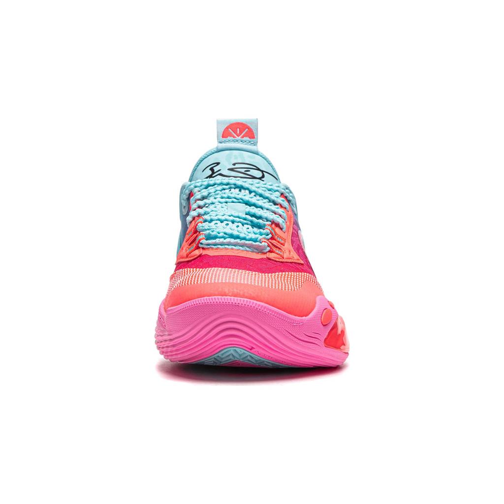 New LINING YOUNG All City 12 Anti-Slip And Wear-Resistant Rebound Low-Top Children's Basketball Shoes Red Blue Teenagers YKBU020-3