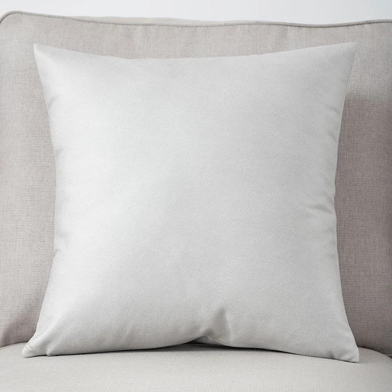 Solid Color Technology Cloth Pillowcase Modern Imitation Leather Waterproof Cushion Cover Nordic Sofa Living Room Decor