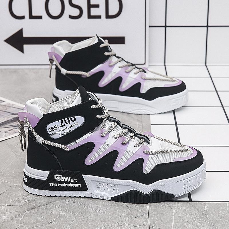 2025 Spring New Men's High-top Sneakers Men's Shoes Basketball Shoes Student Casual Shoes